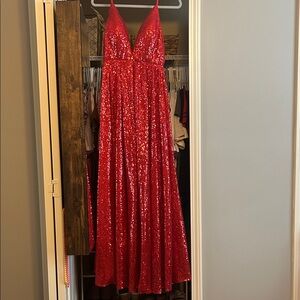 Stunning Red Sequin Gown